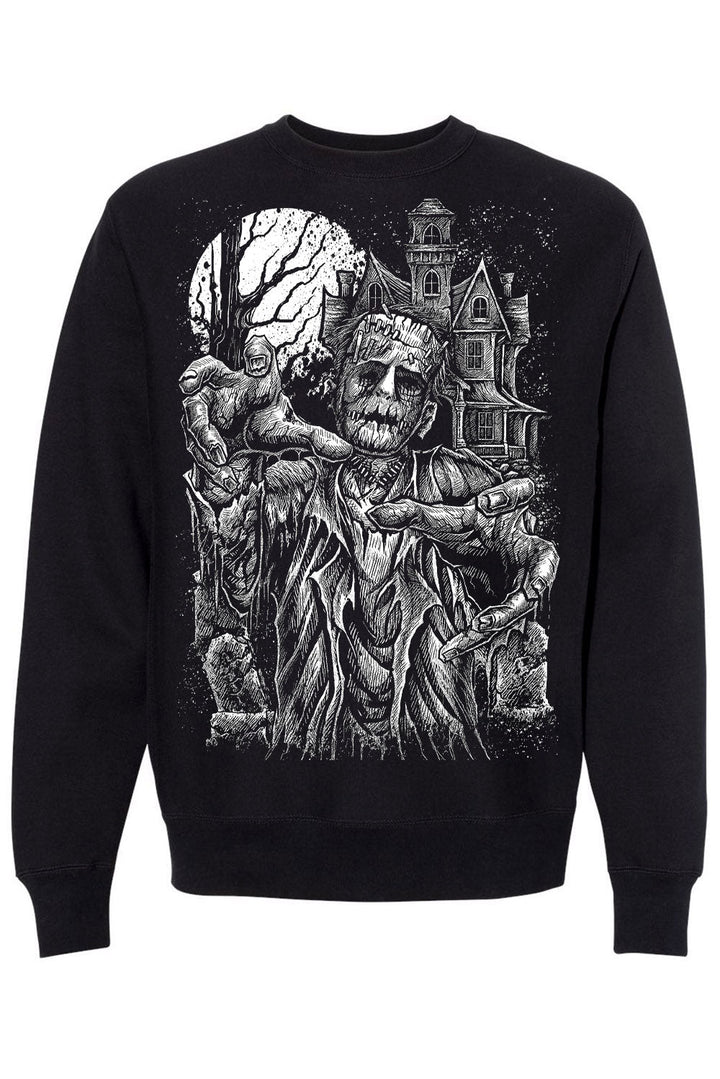 Frankenstein's Monster Sweatshirt - mens outerwear - VampireFreaks - VampireFreaks