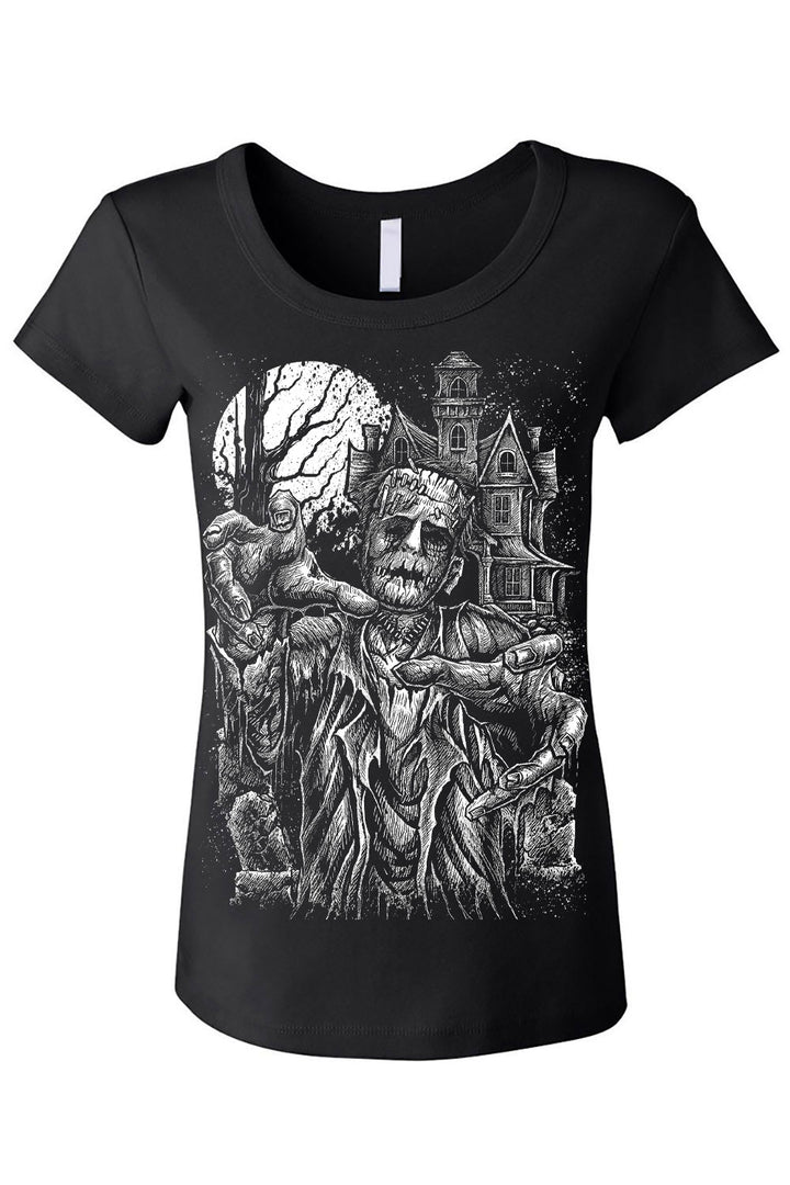 womens frankenstein's monster shirt