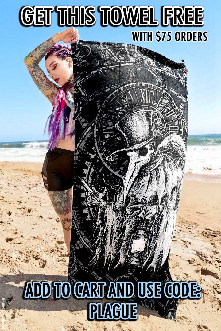 Plague Doctor Beach Towel