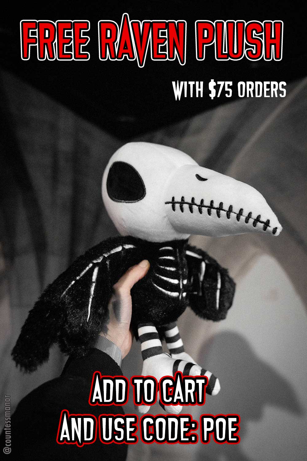 Poe's Raven Plush Toy