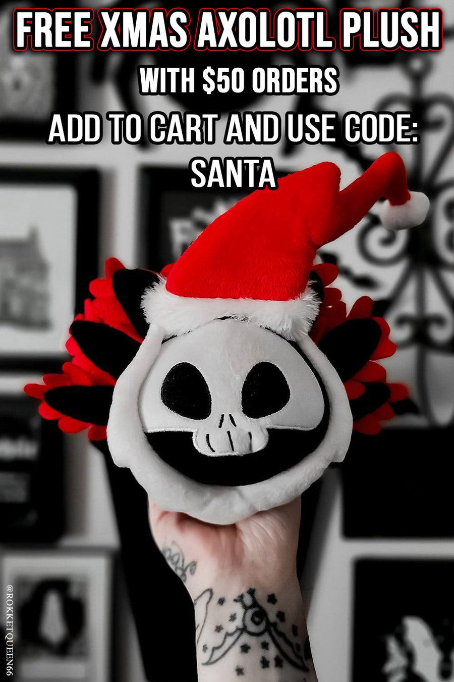 Santa Spooksalotl Plush Toy [Limited Holiday Edition]