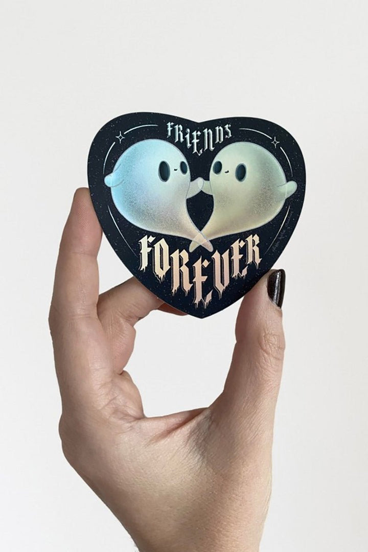 Friends Forever Ghostie Holo Sticker - stationery - VampireFreaks - Elissa Marie Creative