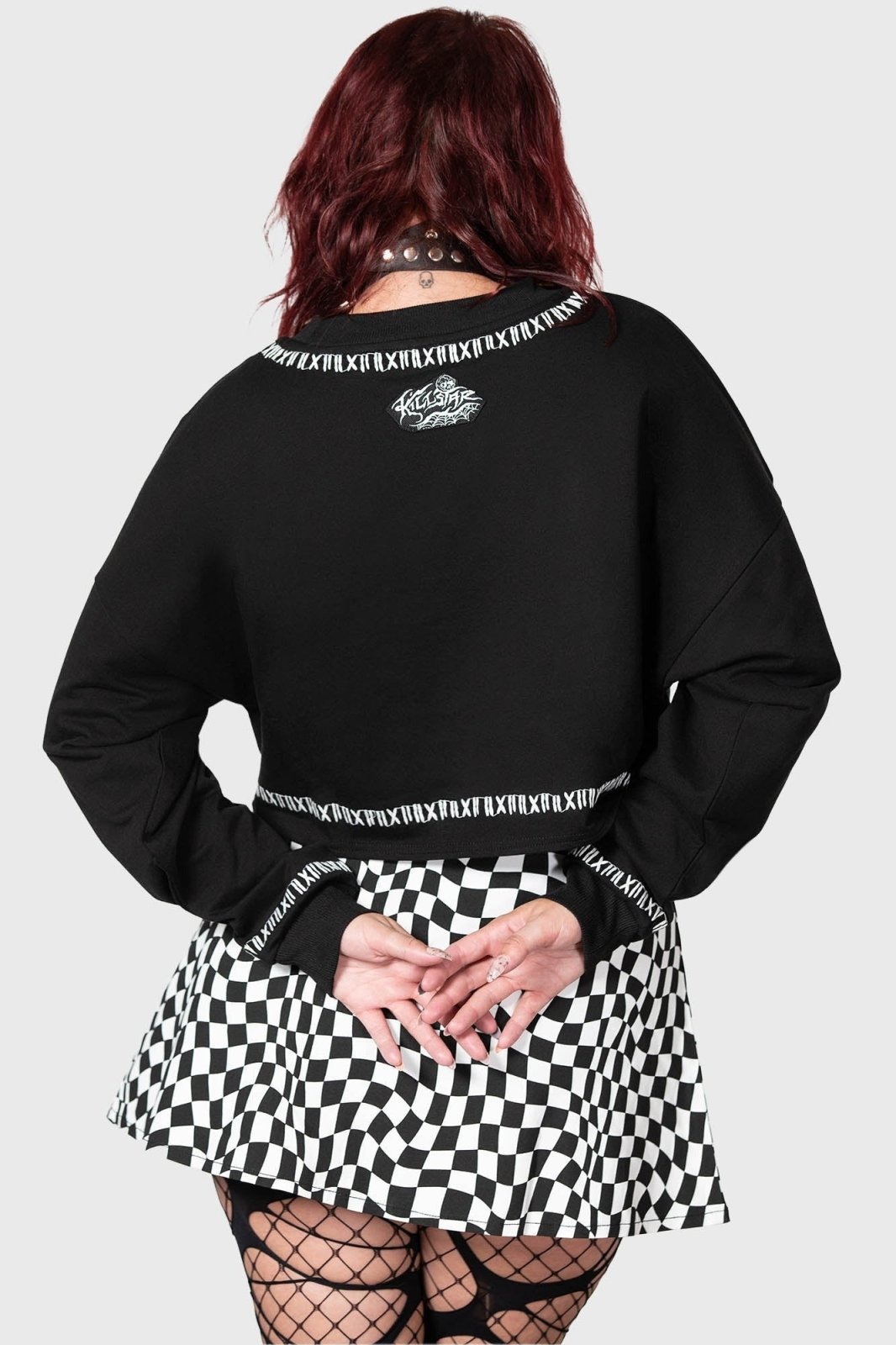 Fright N Terror Crop Sweater - womens outerwear - VampireFreaks - Killstar