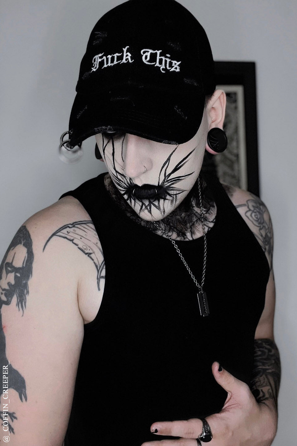 Fuck This Pierced Baseball Cap - hats & scarves & headwear - VampireFreaks - VampireFreaks