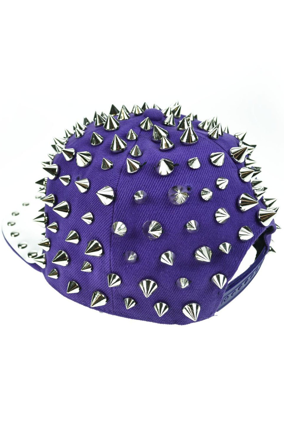Full Spike Cap Hat [Purple] - hats & scarves & headwear - VampireFreaks - Poizen Industries