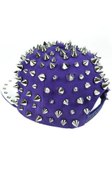 Full Spike Cap Hat [Purple] - hats & scarves & headwear - VampireFreaks - Poizen Industries