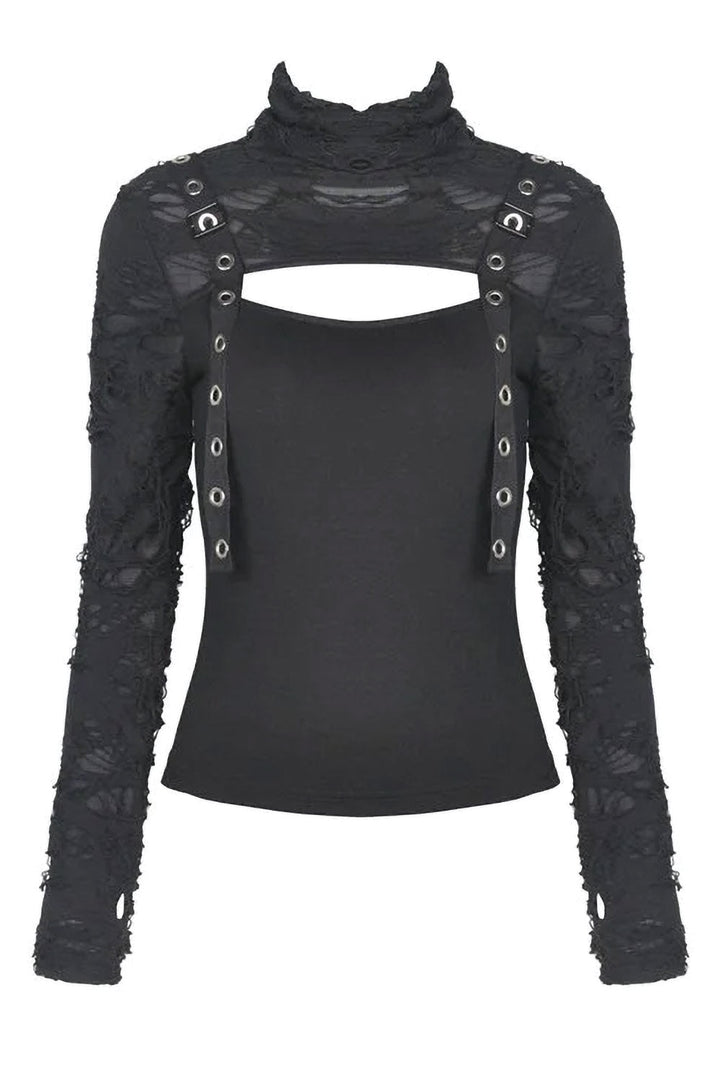 Funeral Crasher Distressed Top - womens tops - VampireFreaks - Dark In Love