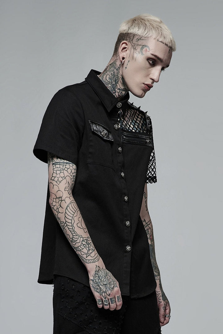 Funeral Parlor Button Up Shirt - mens tops - VampireFreaks - Punk Rave