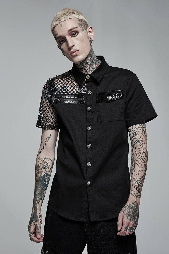 Funeral Parlor Button Up Shirt - mens tops - VampireFreaks - Punk Rave