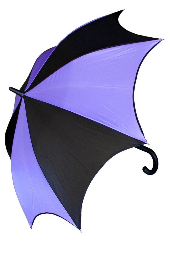 Funeral Procession Umbrella [BLACK/PURPLE] - umbrellas - VampireFreaks - VampireFreaks