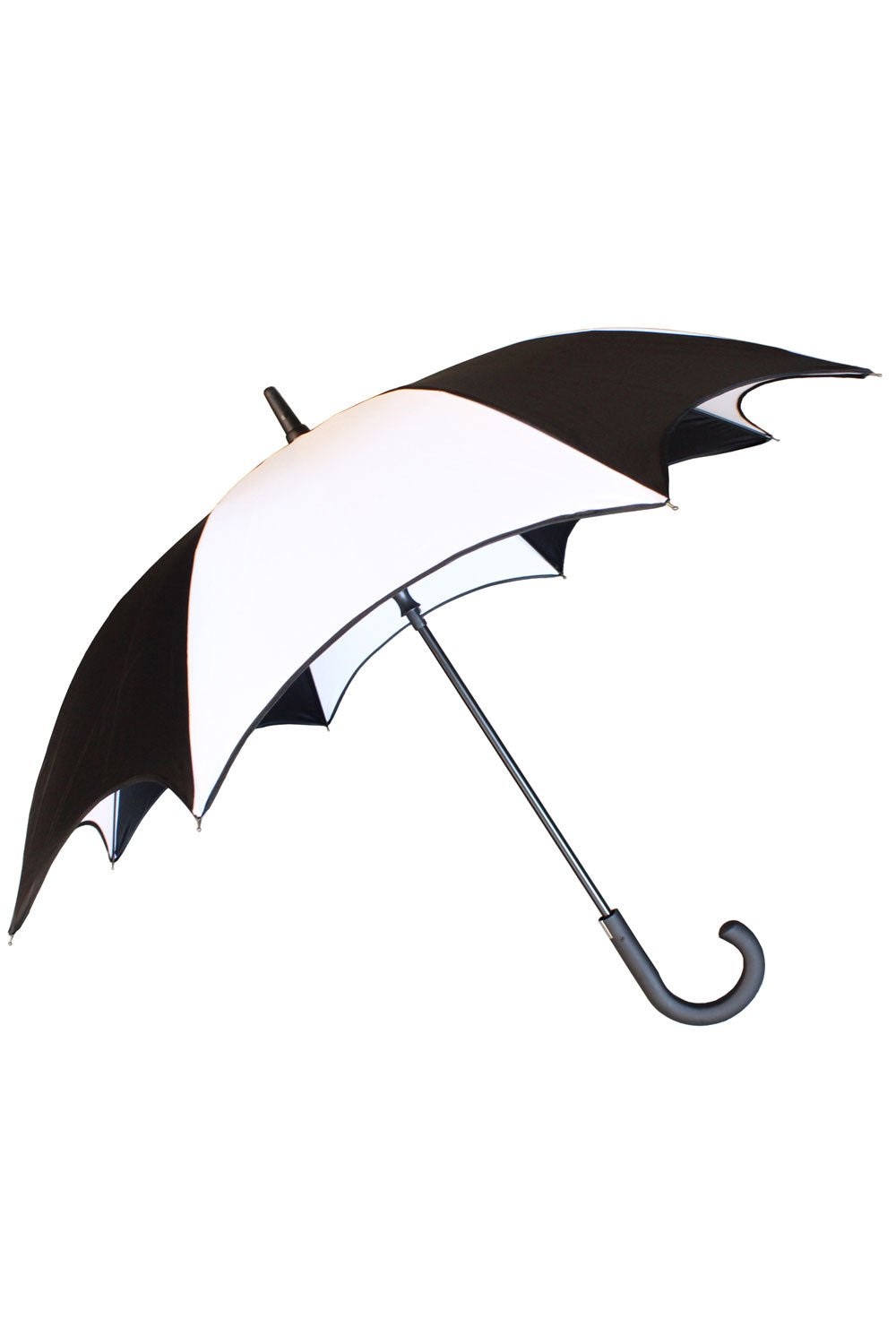 Funeral Procession Umbrella [BLACK/WHITE] - umbrellas - VampireFreaks - VampireFreaks