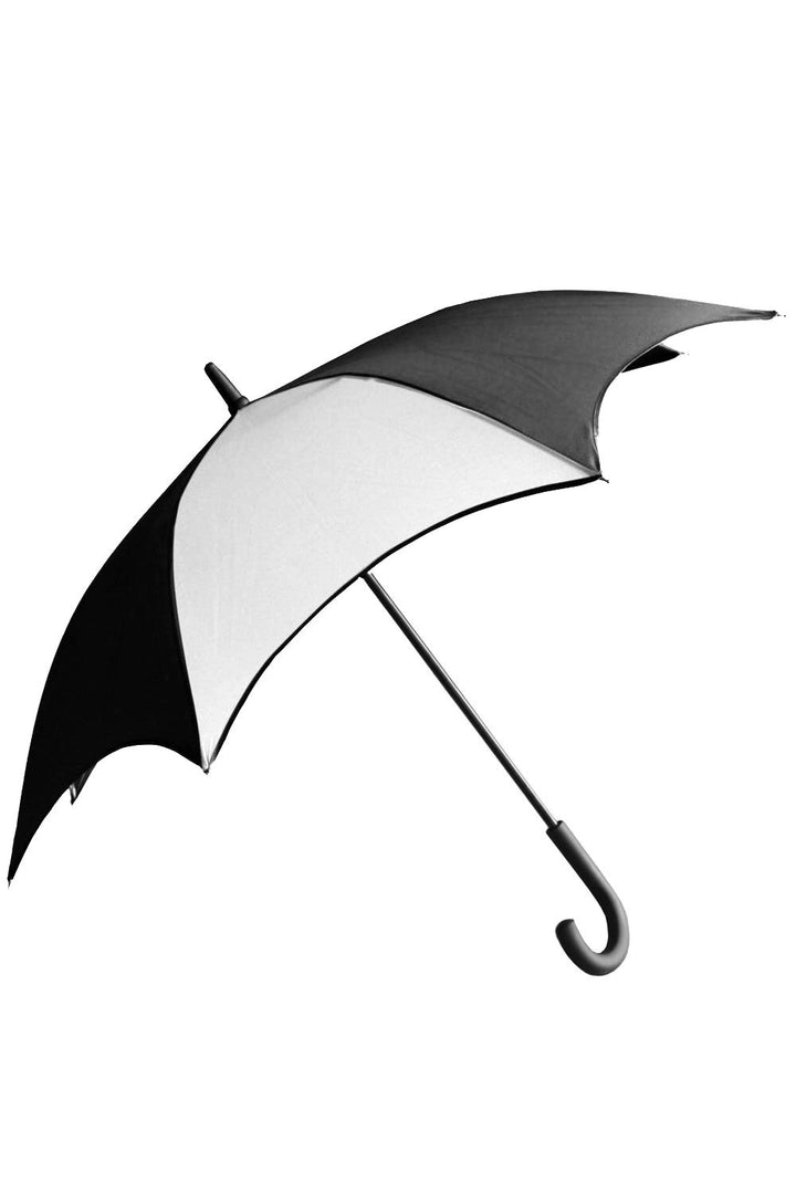 Funeral Procession Umbrella [BLACK/WHITE] - umbrellas - VampireFreaks - VampireFreaks