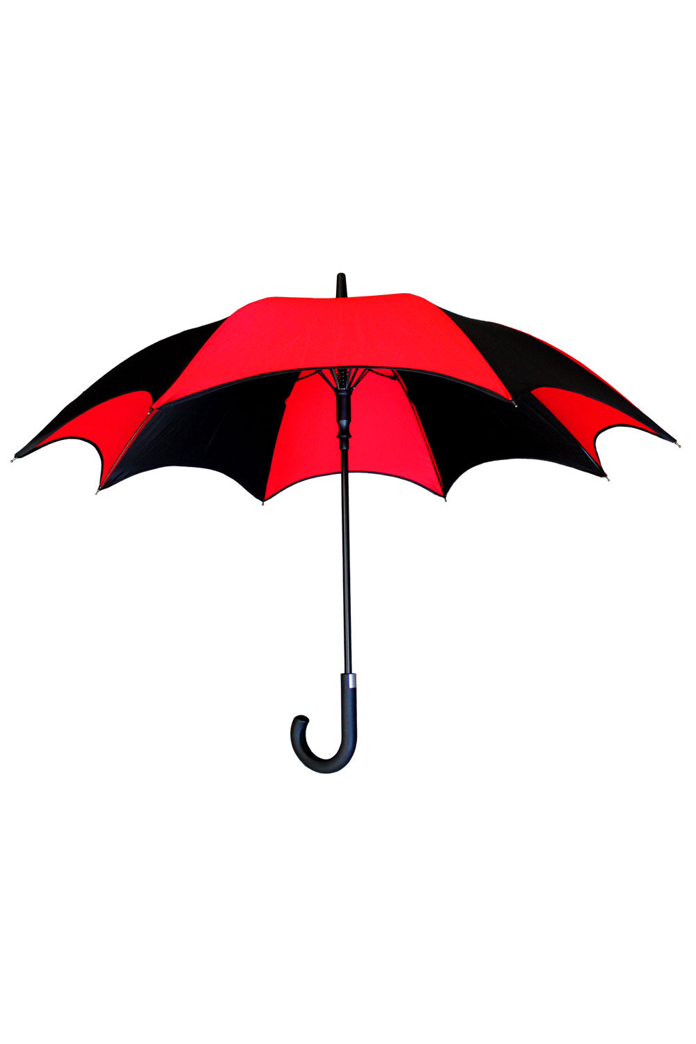 black and red striped umbrella