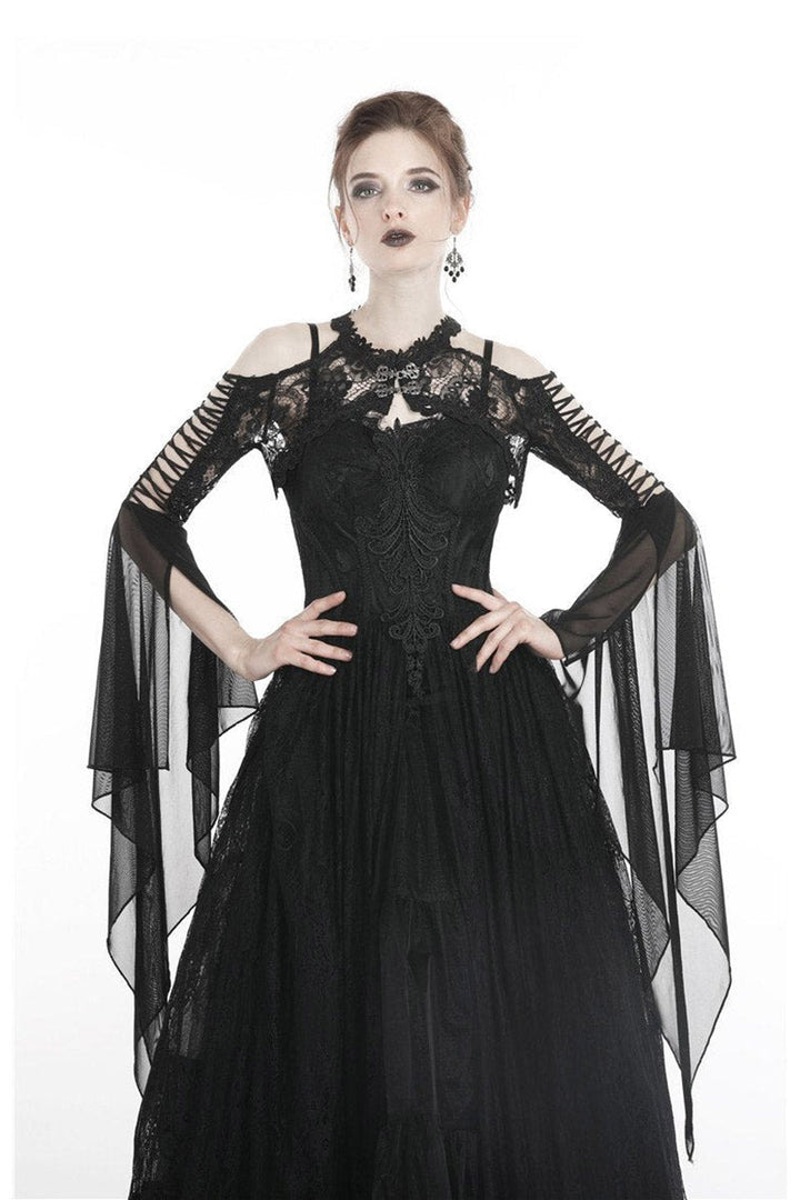 Funerary Flared Sleeve Gothic Bolero - womens outerwear - VampireFreaks - Dark In Love