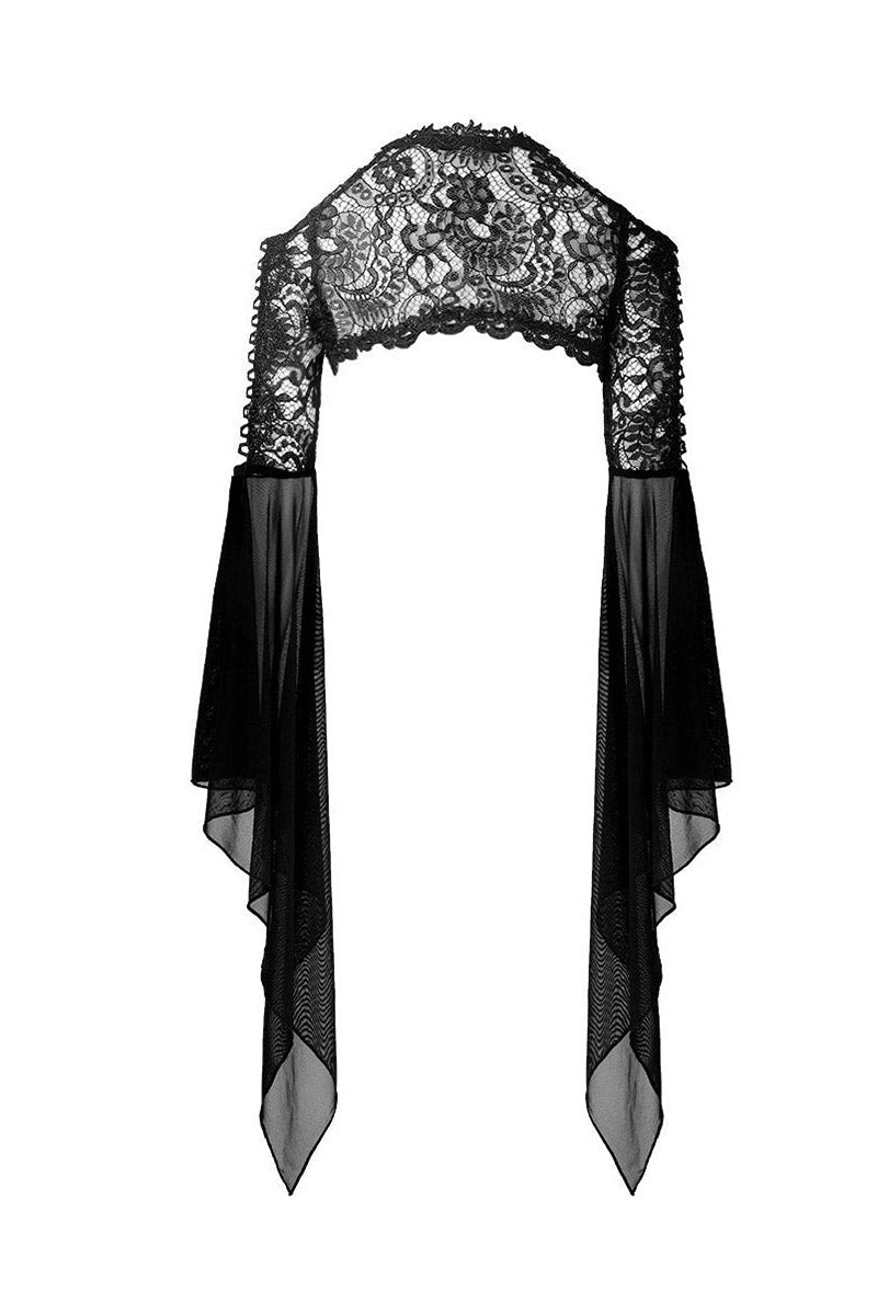 Funerary Flared Sleeve Gothic Bolero - womens outerwear - VampireFreaks - Dark In Love