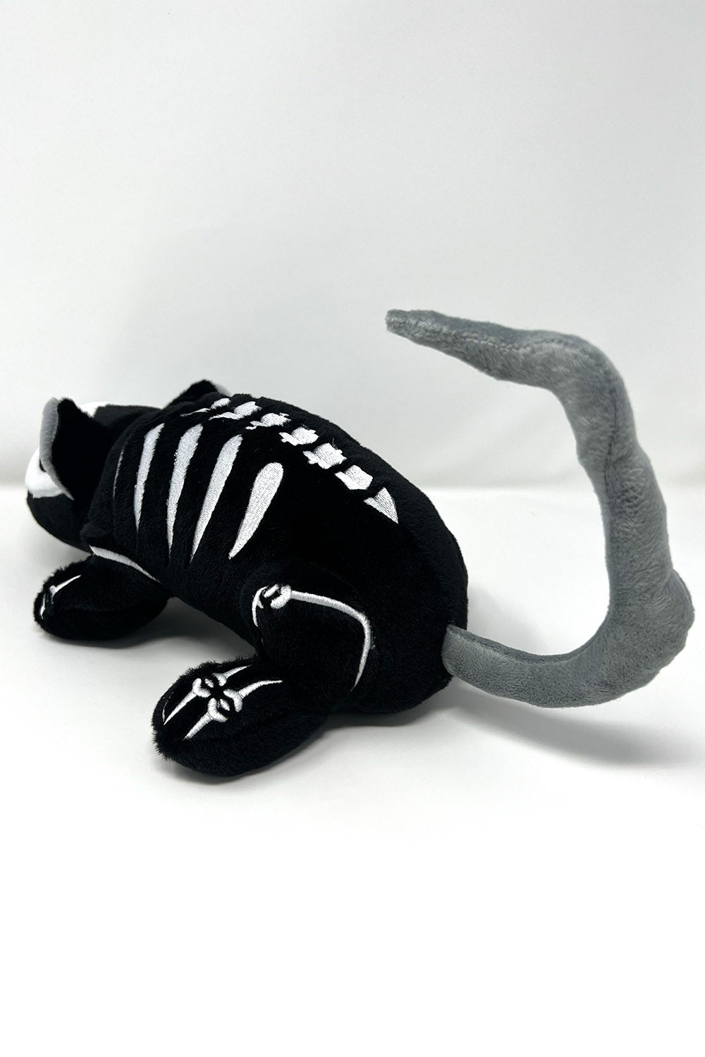 embroidered skeleton rat plushie 
