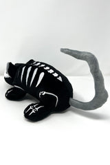 embroidered skeleton rat plushie 