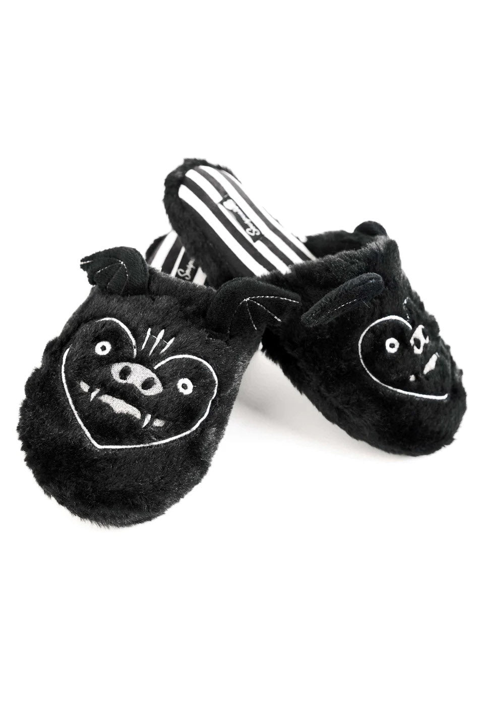 Furry Bat Slippers - womens shoes - VampireFreaks - Sourpuss