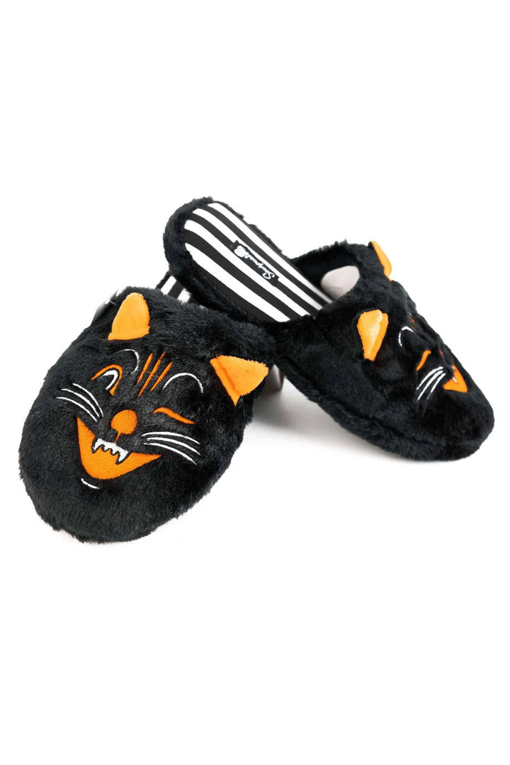 Furry Jinx the Cat Slippers - womens shoes - VampireFreaks - Sourpuss