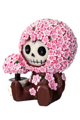 skeleton furrybones flower statue