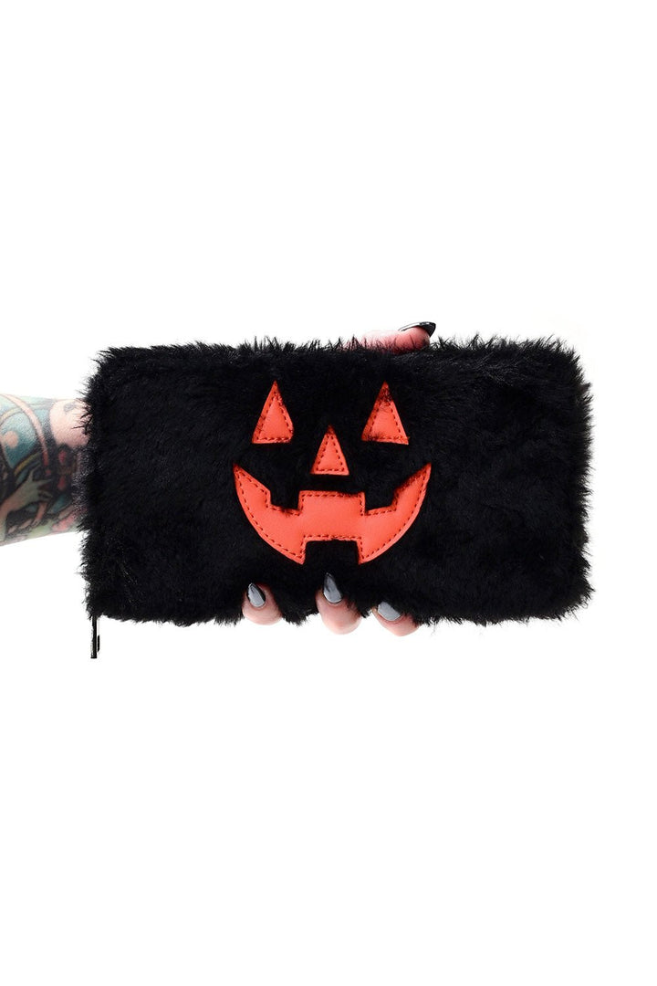 Fuzzy Jack Wallet [Black/Orange] - bags & wallets - VampireFreaks - Foxblood