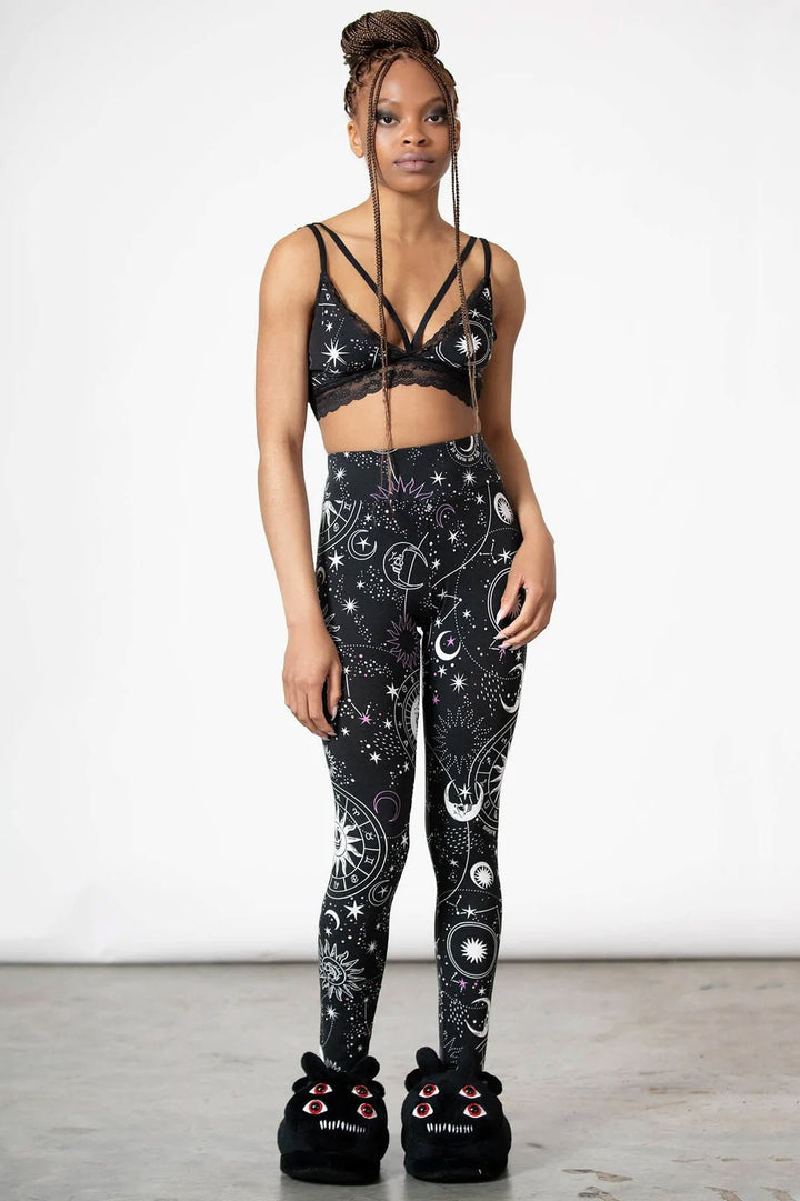 Galaxy Lounge Leggings - womens bottoms - VampireFreaks - Killstar