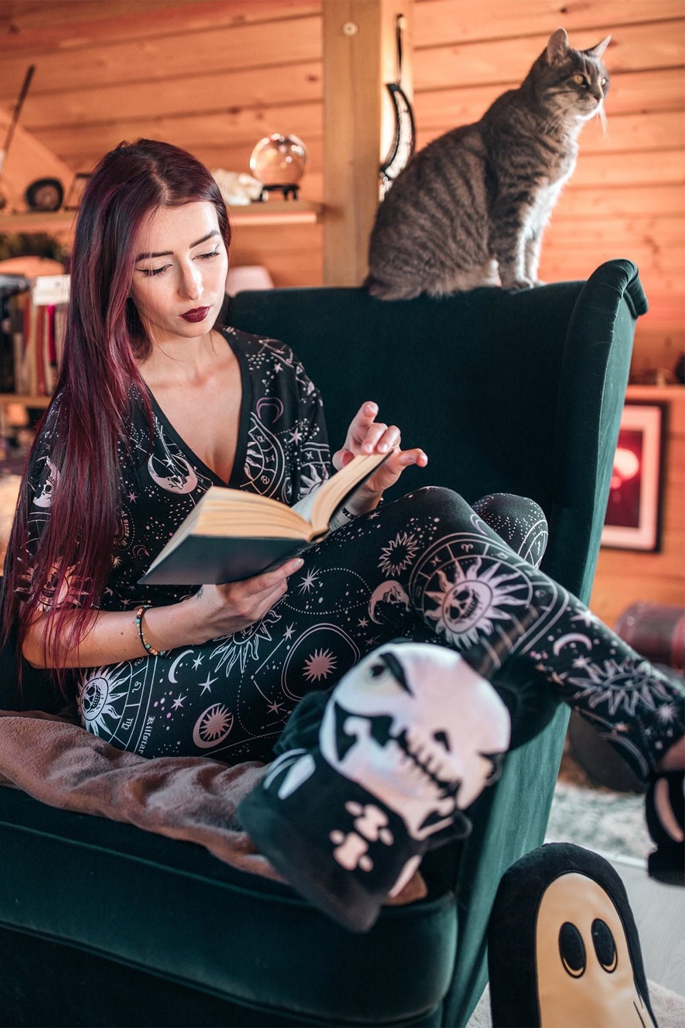 Galaxy Lounge Leggings - womens bottoms - VampireFreaks - Killstar