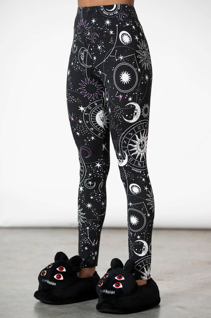 Galaxy Lounge Leggings - womens bottoms - VampireFreaks - Killstar