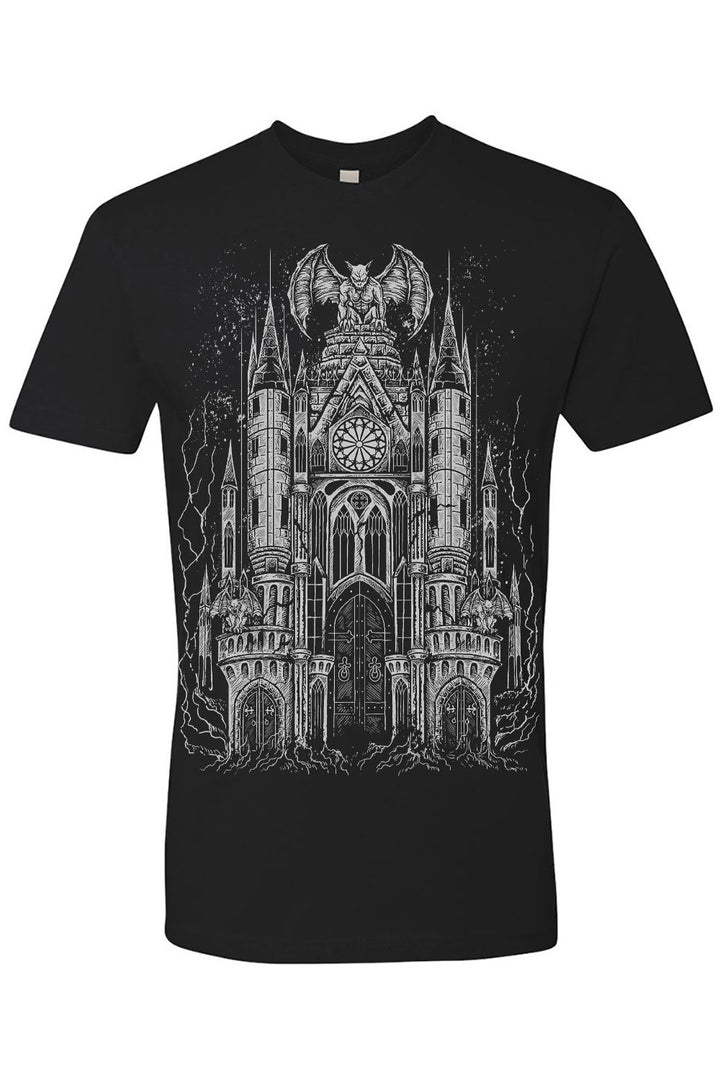 mens black and silver gothic tshirt