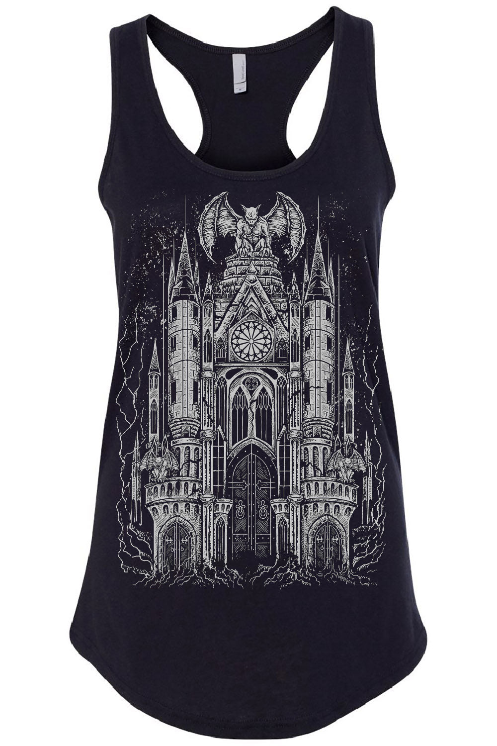 Gargoyle Cathedral T-shirt [METALLIC SILVER] - graphic t-shirt - VampireFreaks - VampireFreaks