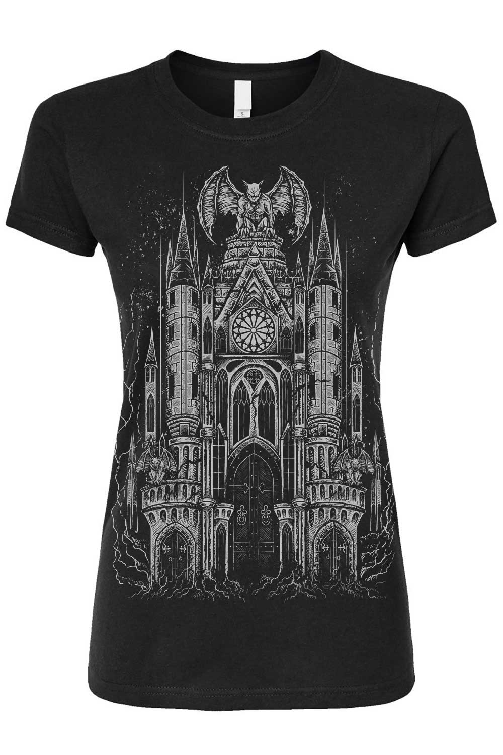 Gargoyle Cathedral T-shirt [METALLIC SILVER]