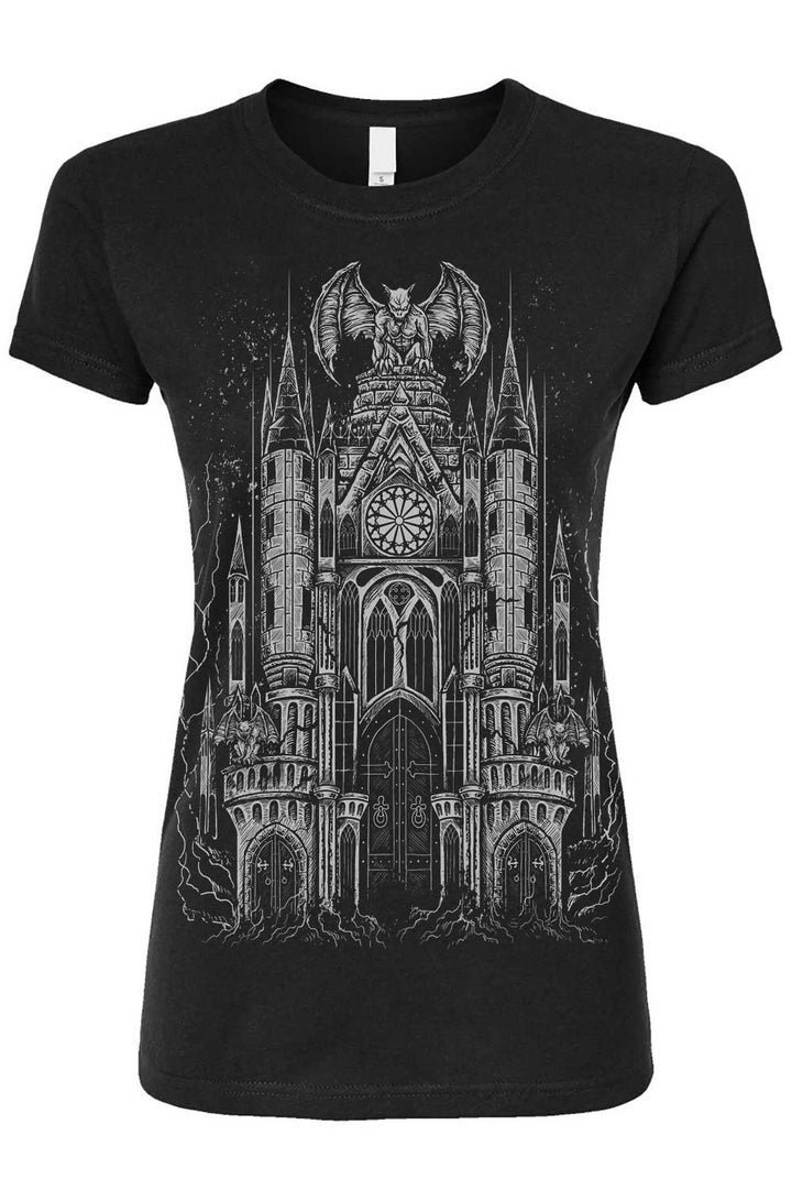 Gargoyle Cathedral T-shirt [METALLIC SILVER]