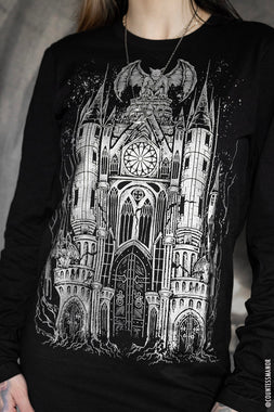 Gargoyle Cathedral T-shirt [METALLIC SILVER]