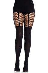 fishnet emo garter stockings 