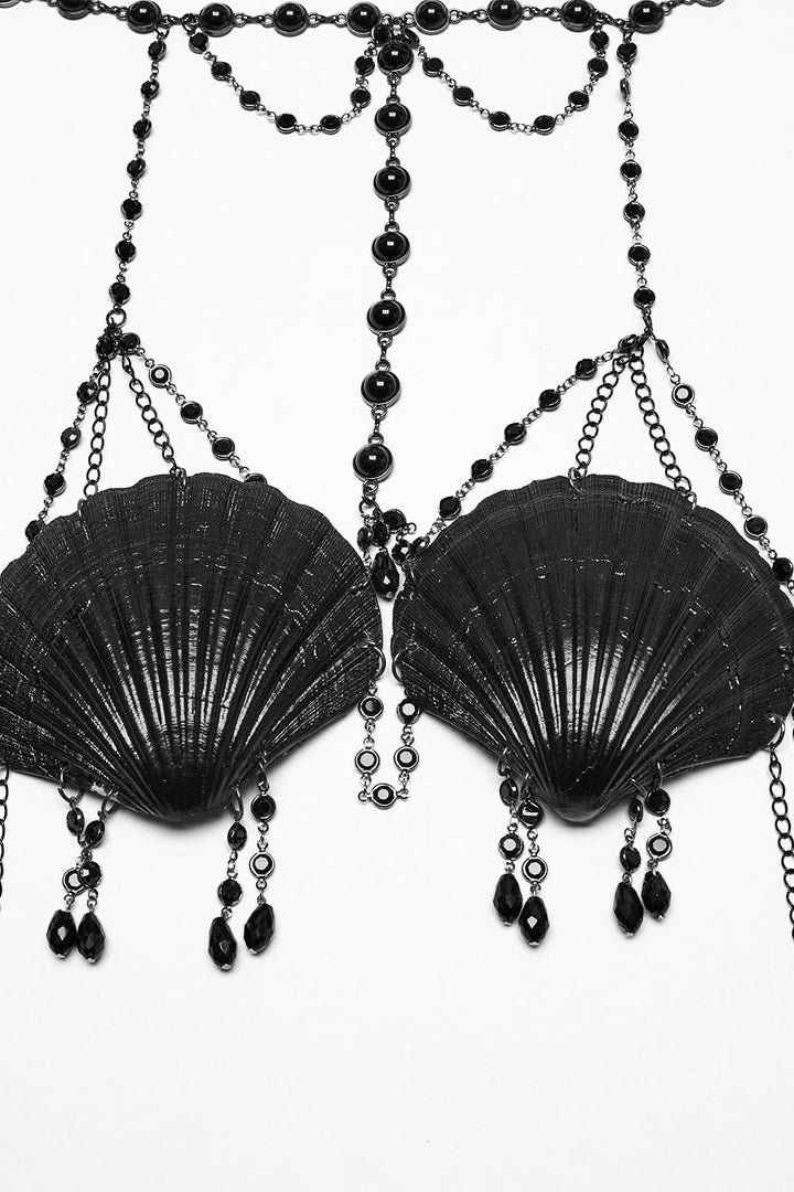 black sea shell sea witch harness belt 