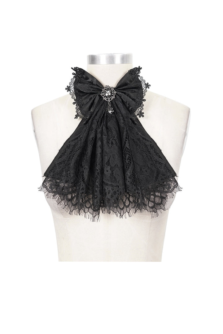 floral lace vampire goth necktie 