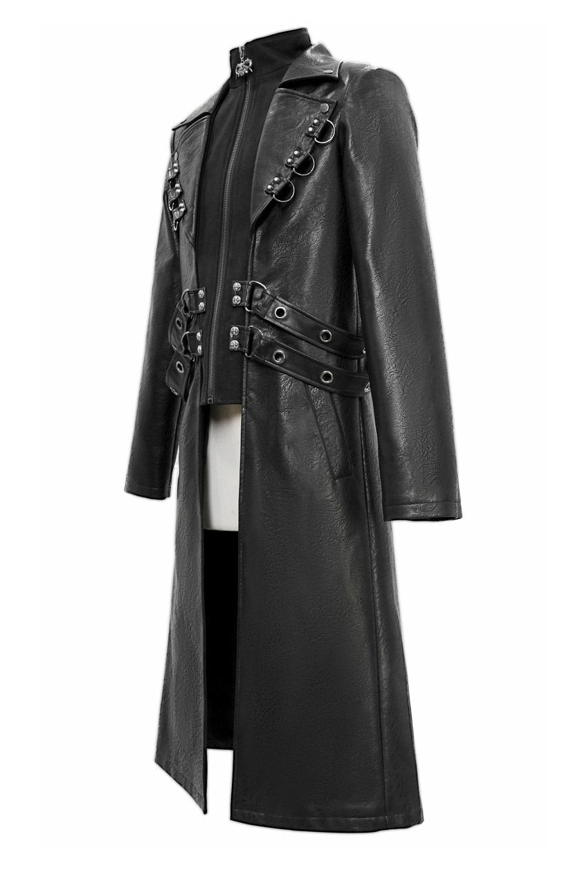 General Death Military Goth Trench Coat - mens outerwear - VampireFreaks - Devil Fashion