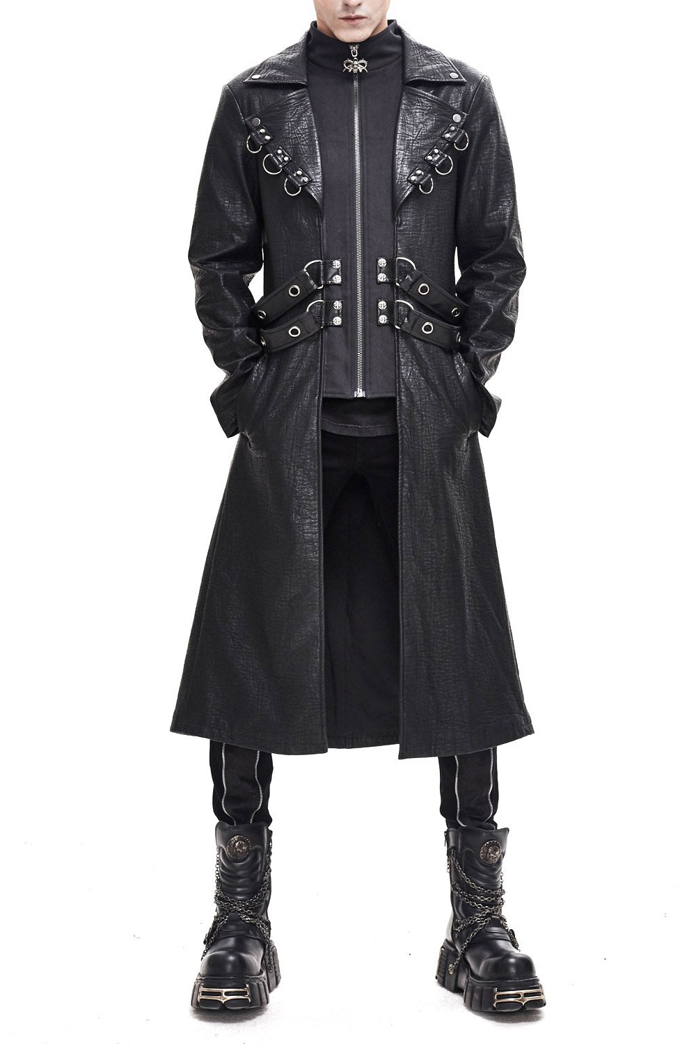 General Death Military Goth Trench Coat - mens outerwear - VampireFreaks - Devil Fashion