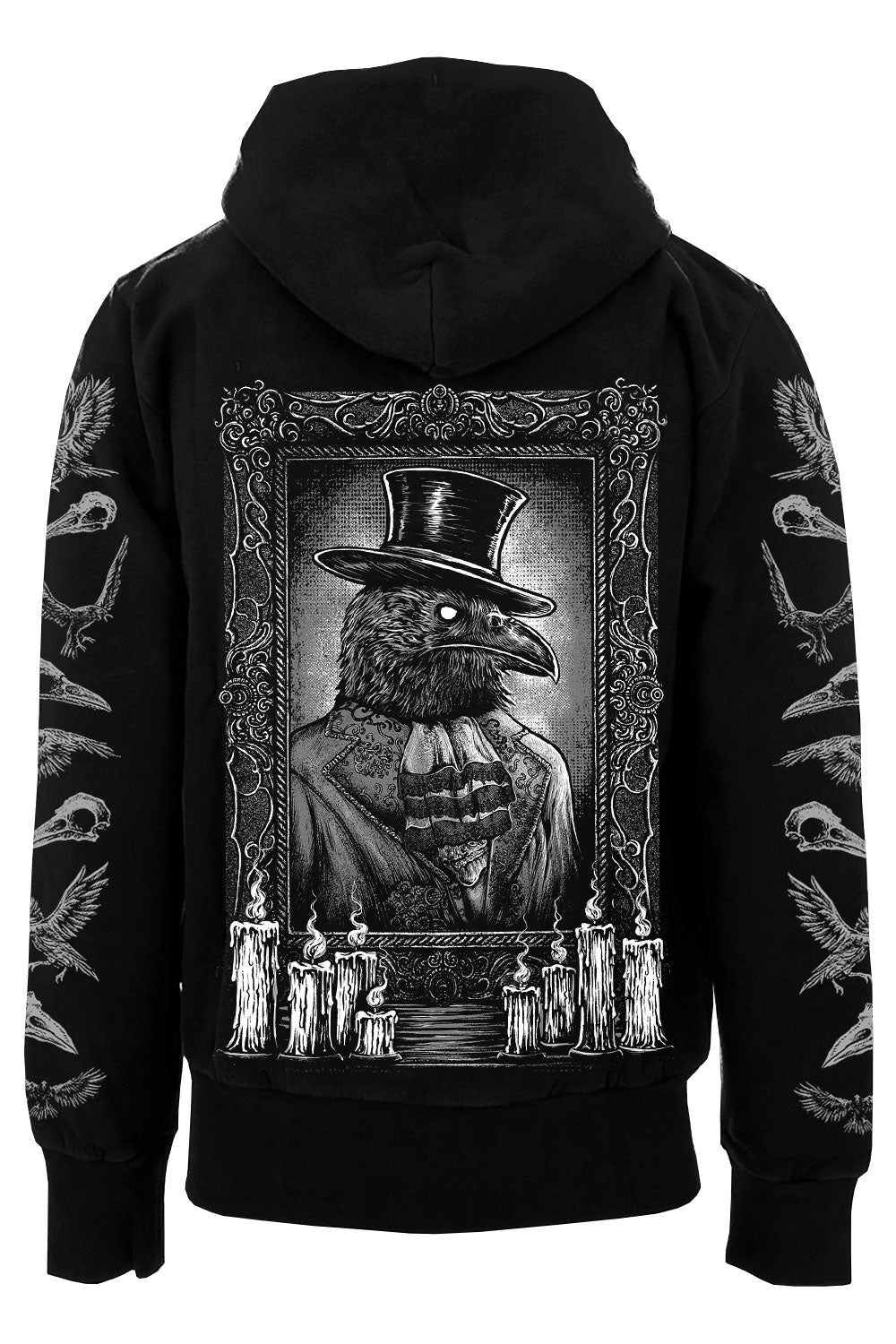 gothic crow hoodie
