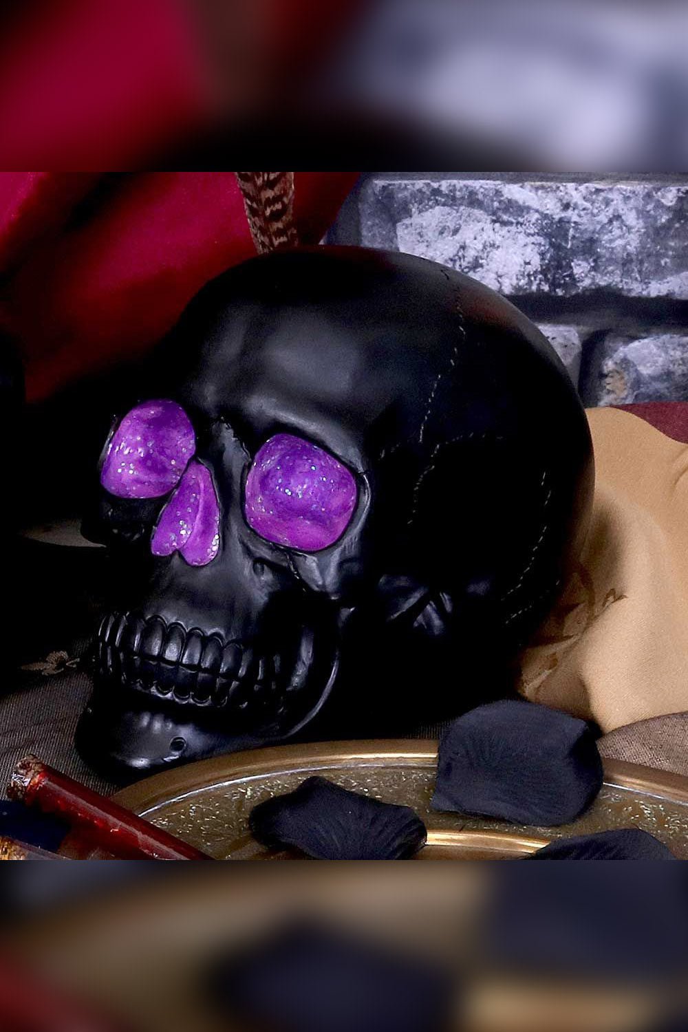 Geode Skull [PURPLE] - housewares - VampireFreaks - Nemesis Now