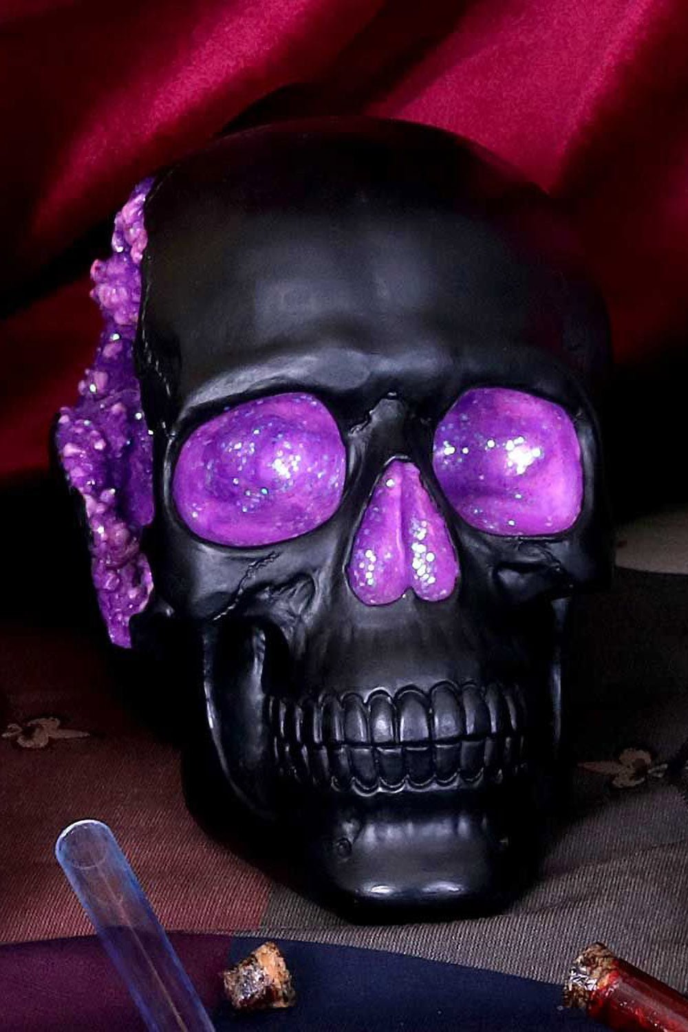 Geode Skull [PURPLE] - housewares - VampireFreaks - Nemesis Now