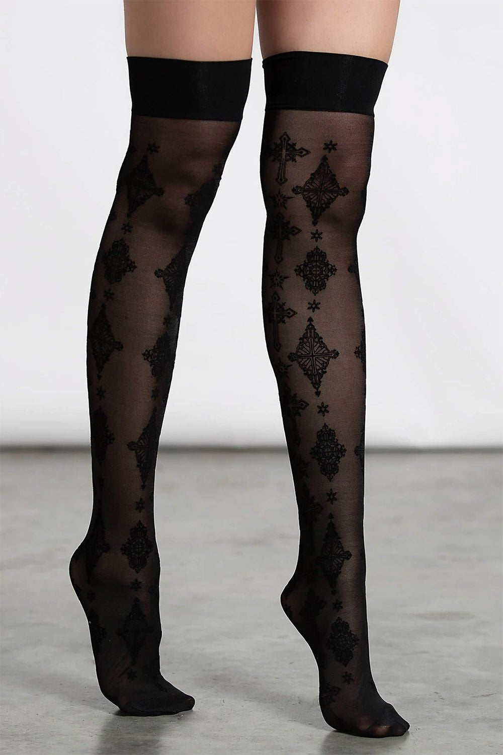 Gerta Mesh Stockings - socks & stockings - VampireFreaks - Killstar
