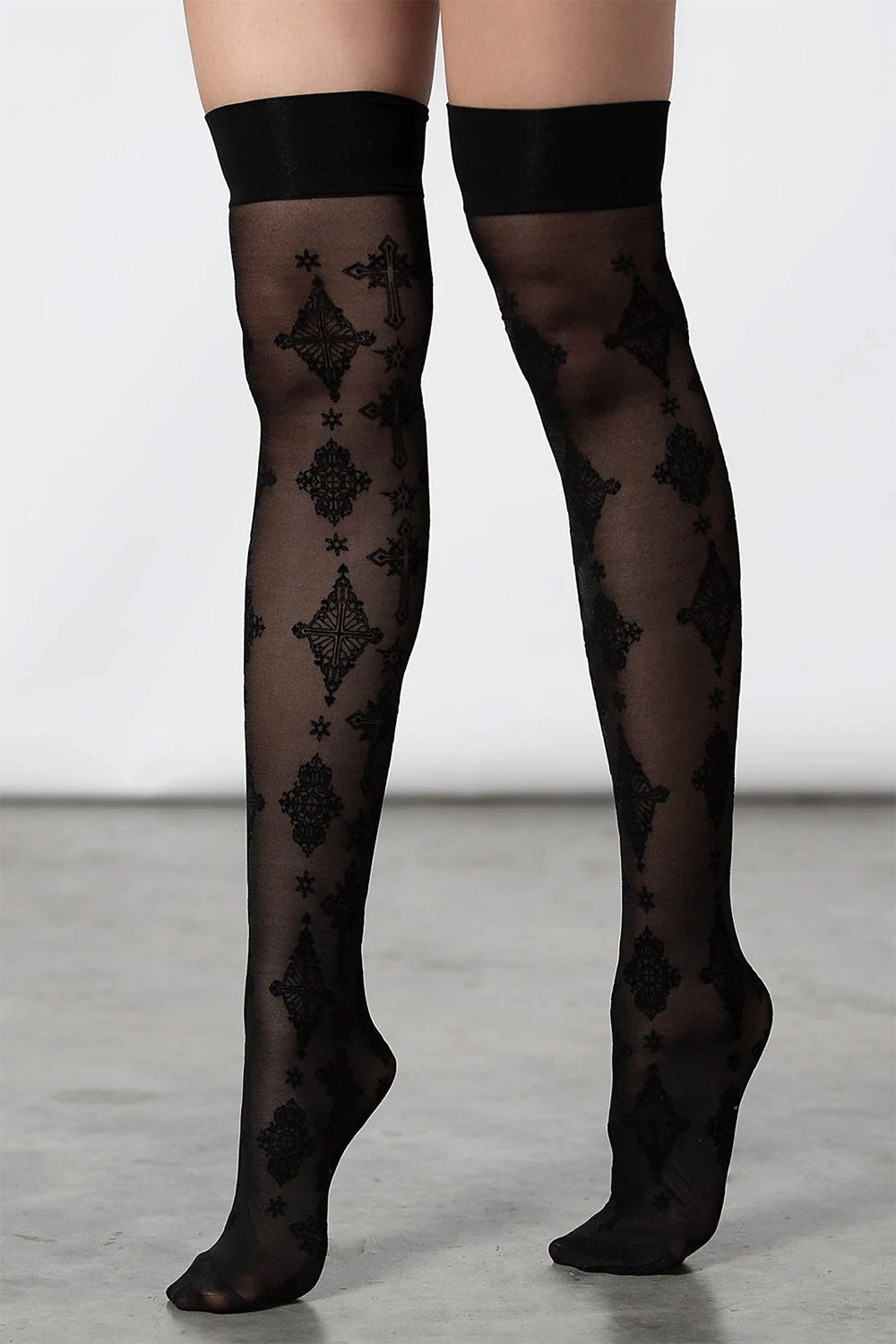 Gerta Mesh Stockings - socks & stockings - VampireFreaks - Killstar