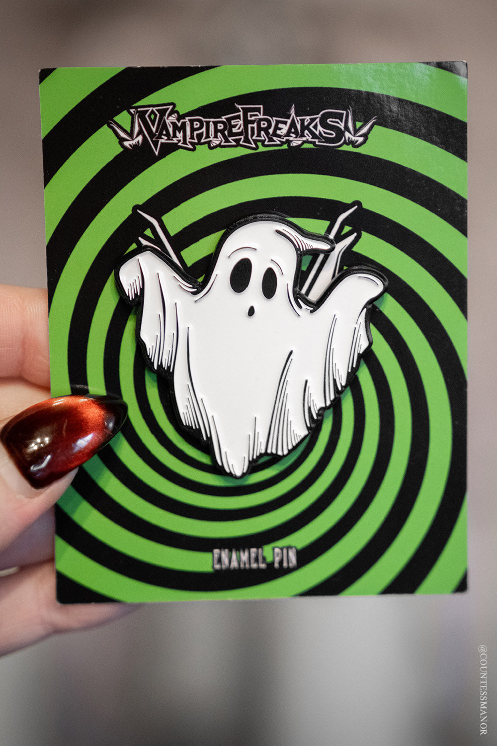 kawaii ghost pin badge