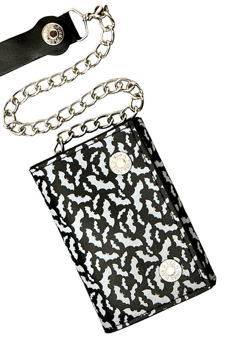 Ghost Bats Biker Wallet [WHITE] - bags & wallets - VampireFreaks - Funk Plus