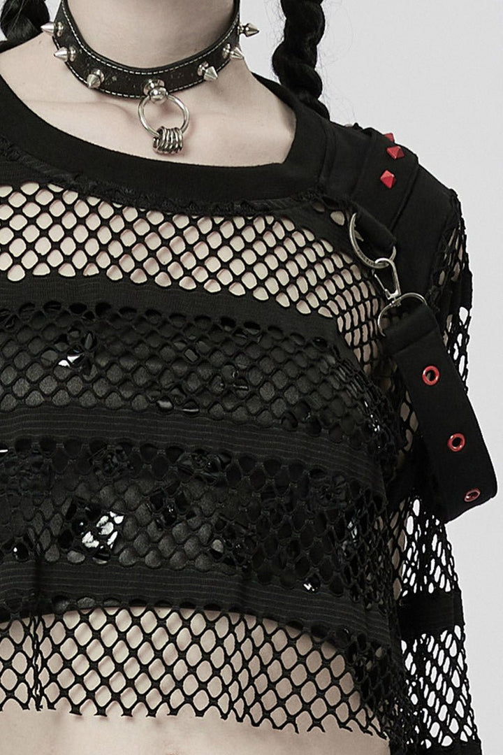 Ghost Blood Oversized Fishnet Top - womens tops - VampireFreaks - Punk Rave