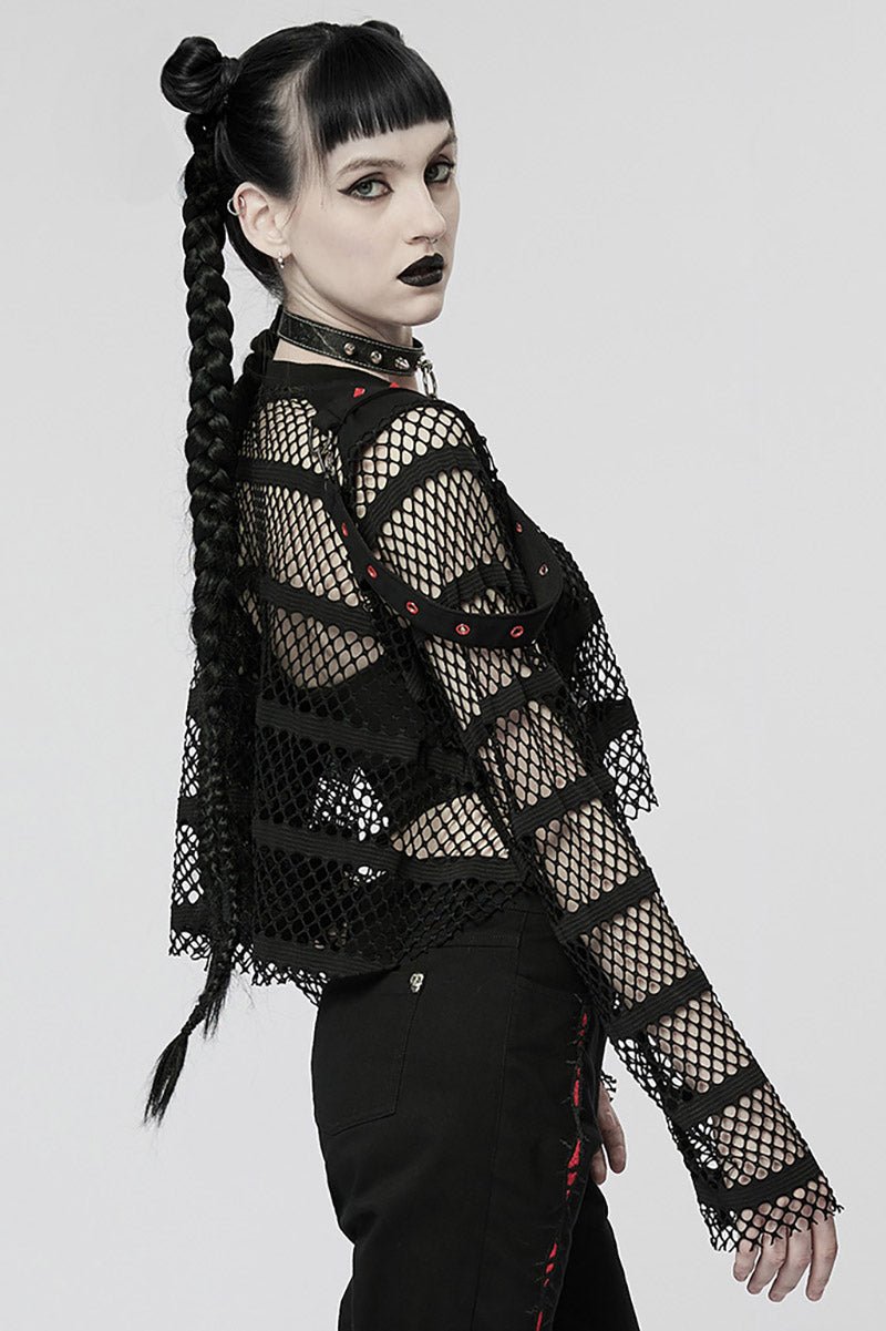 Ghost Blood Oversized Fishnet Top - womens tops - VampireFreaks - Punk Rave