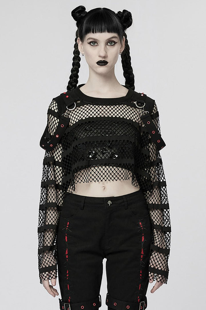 Ghost Blood Oversized Fishnet Top - womens tops - VampireFreaks - Punk Rave