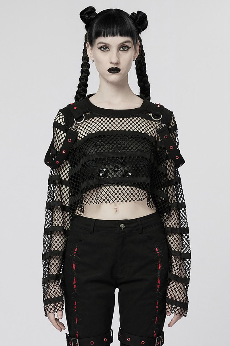 Ghost Blood Oversized Fishnet Top