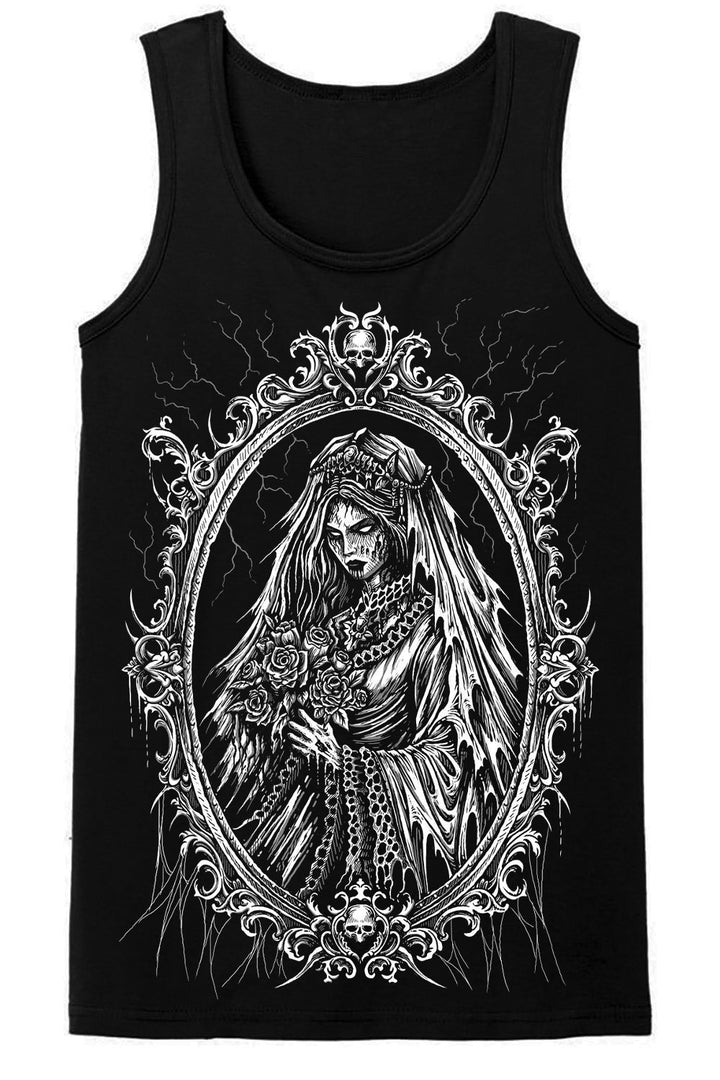 ride attraction inspired haunted mansion ghost bride tank top for men